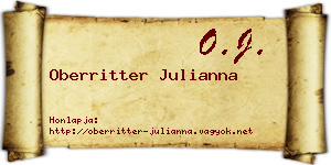 Oberritter Julianna névjegykártya